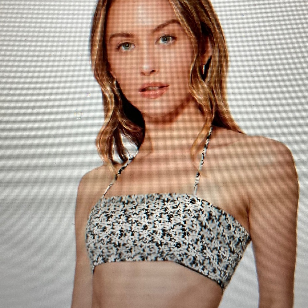 Bar lll sofia Richie satin bralette printed top